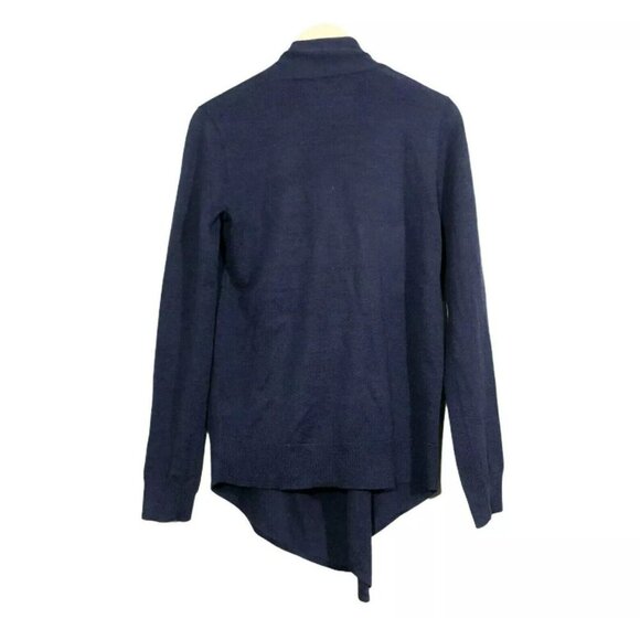 Gianni Bini GB Wool Cardigan Lagenlook Sweater Women Sz XS Zip Drape Reversible - Picture 2 of 12